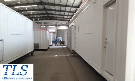 TLS offshore container, pressurised office container, zone 2, zone 1 container