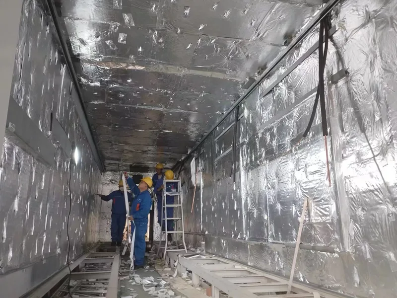 A60 rockwool installation in TLS factory