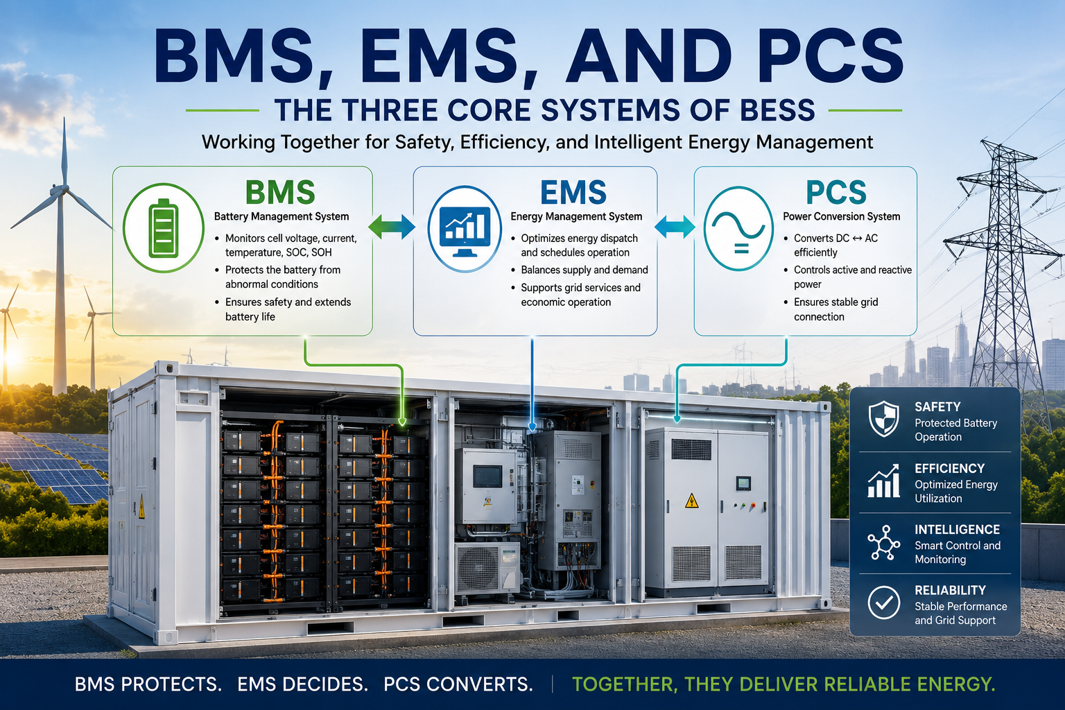Bms, ems, pcs, from tls energy, www.tls-containers.c