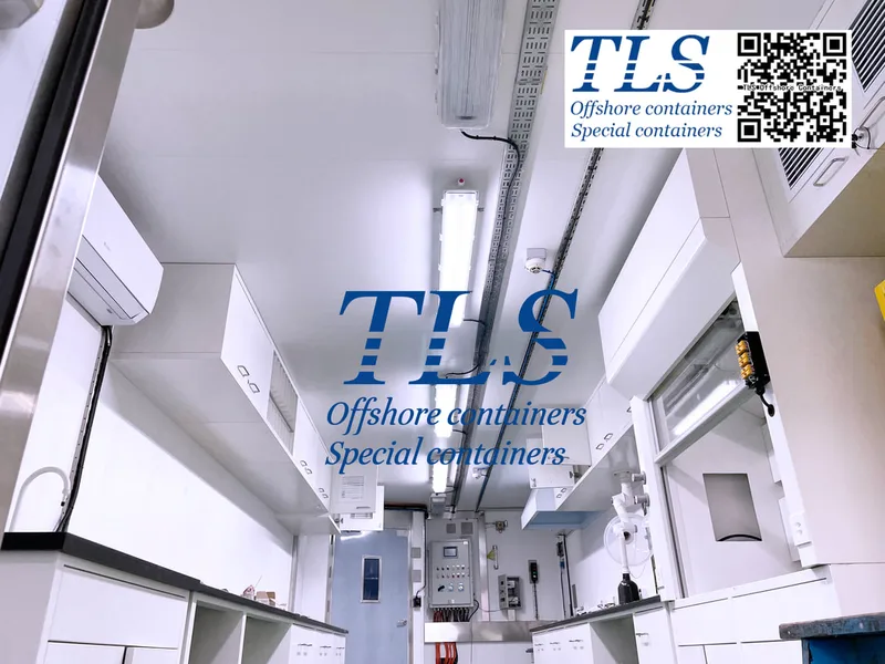 extra wide test chamber being installed tls offshore container