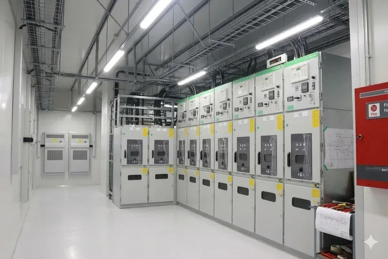 power distribution containers, internal view