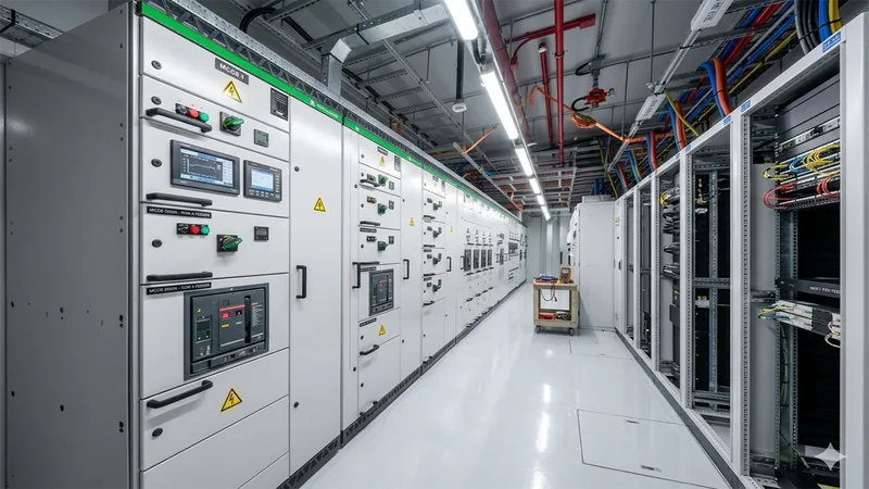 lv switchgear container, internal view