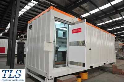 Pressurised container, mud logging cabin, mwd cabin, lwd cabin