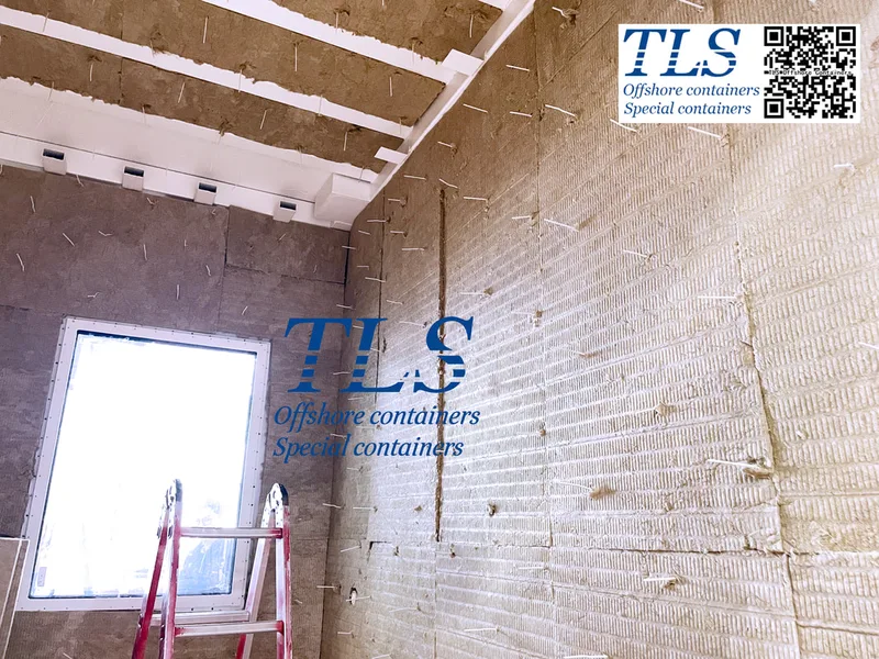 rock wool in container